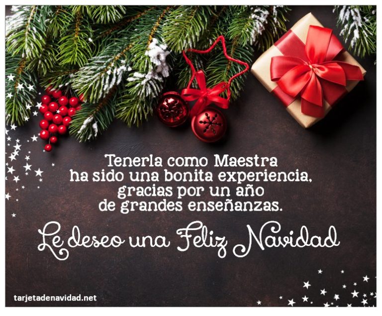 frases de feliz navidad para una maestra