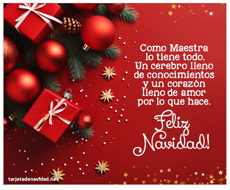 mensaje de tarjeta de navidad para el maestro