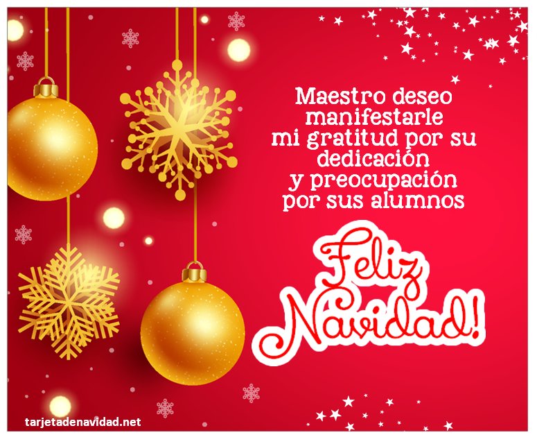 frases navideñas cortas para maestros