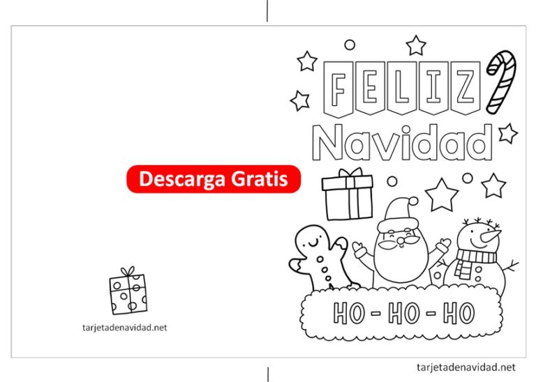 Tarjetas de Navidad Para Colorear