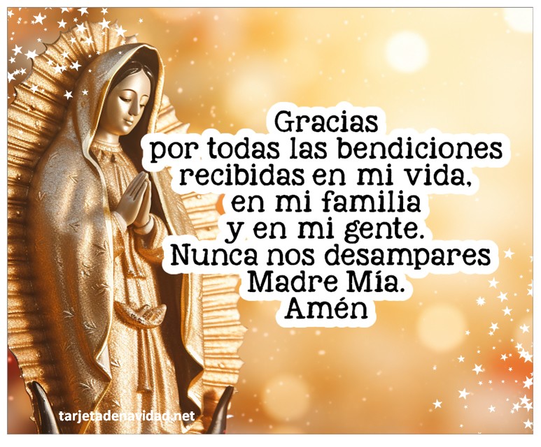 Frases Virgen de Guadalupe Tarjetas de navidad